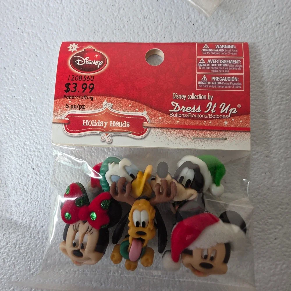 NEW Disney Dress It Up Buttons Lot 12 Packs Crafting Jack Skellington Toy Story